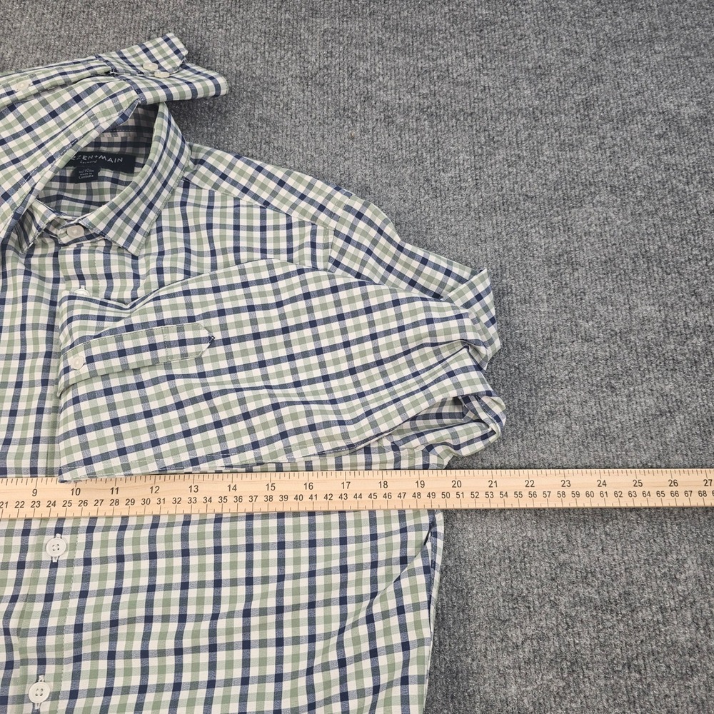 Mizzen+Main Leeward Trim Fit No Tuck Shirt Mens Small Gingham 1WS-0887 - Picture 7 of 10